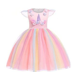 Unicorn Pink Dress with a beautiful crown